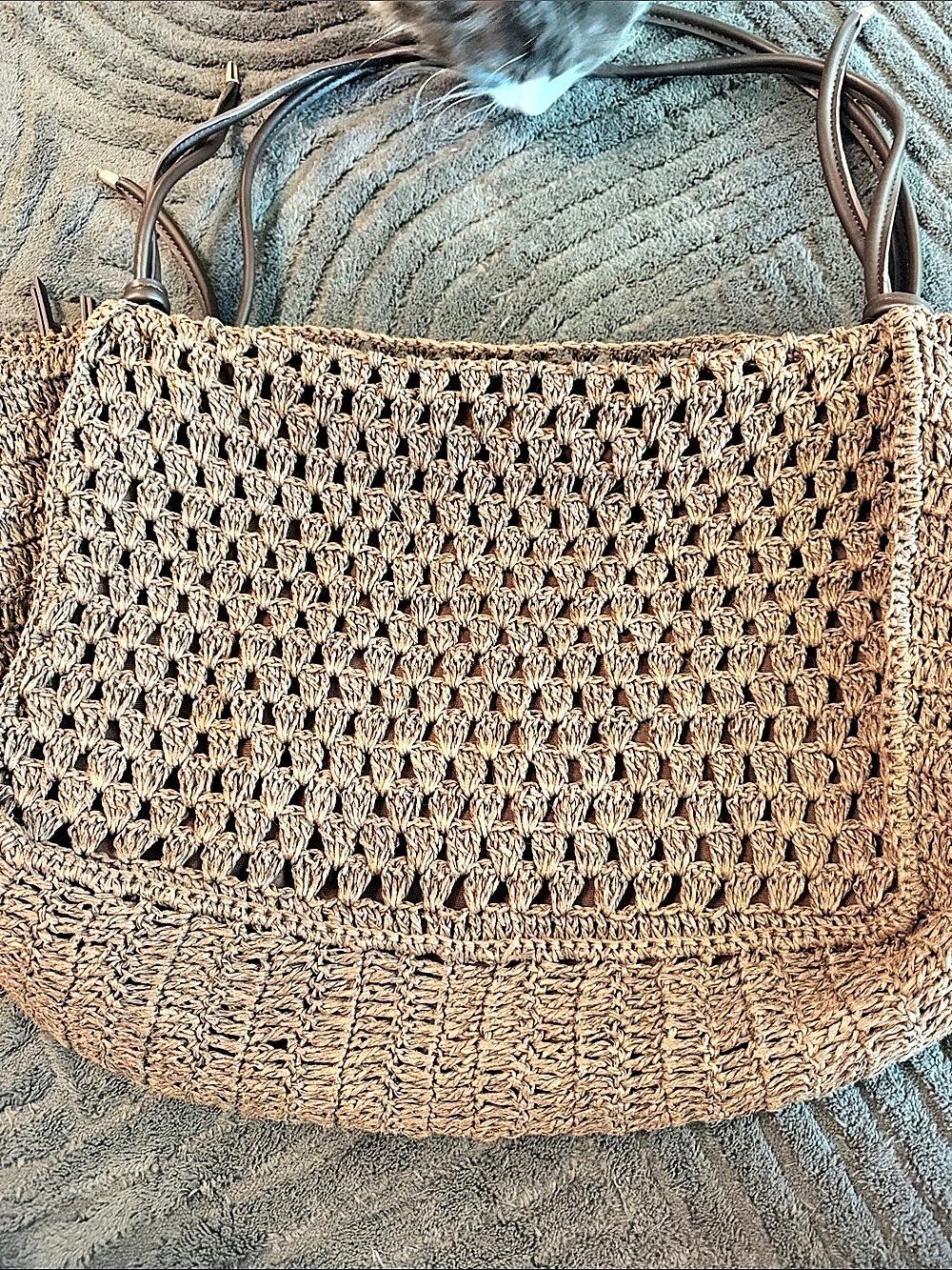 Dolce Vita Woven Shoulder Bag in Brown